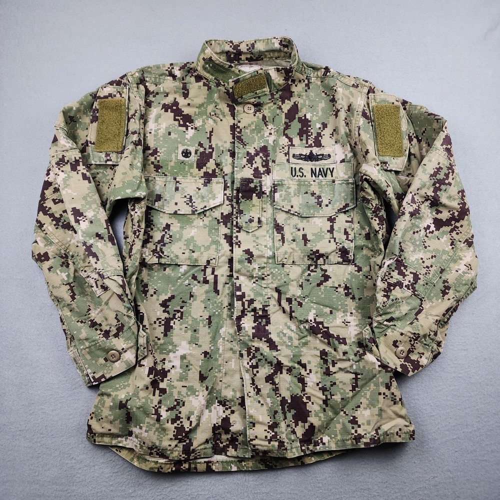 U.S Navy Blouse Small Reg Working Uniform Type III NWU Seals Military Camo Top